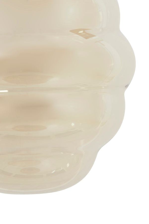 Hanging lamp 30x37 cm MISTY glass amber+gold