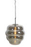 Hanging lamp 45x48 cm MISTY smoked glass+matt black