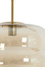 Hanging lamp 45x48 cm MISTY glass amber+gold