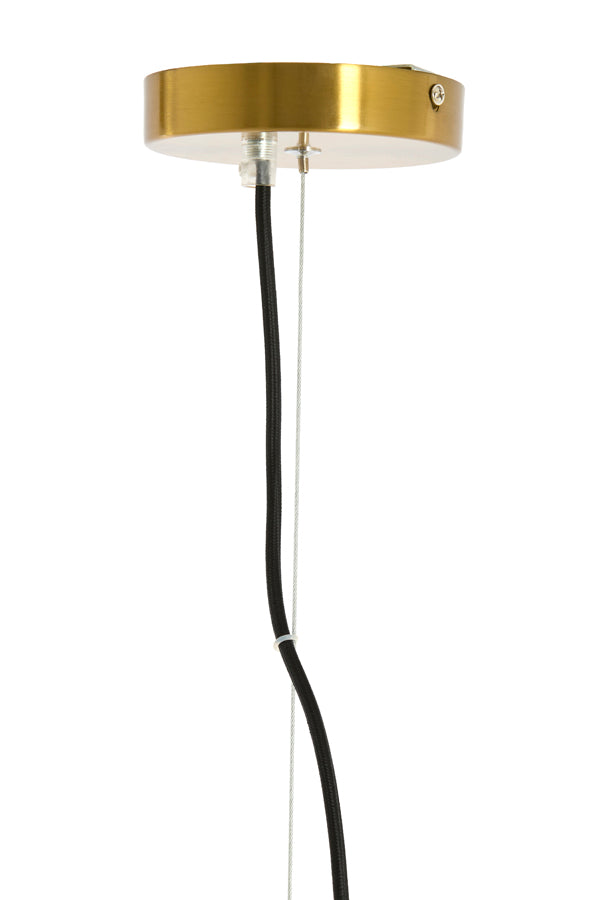 Hanging lamp 45x48 cm MISTY glass amber+gold