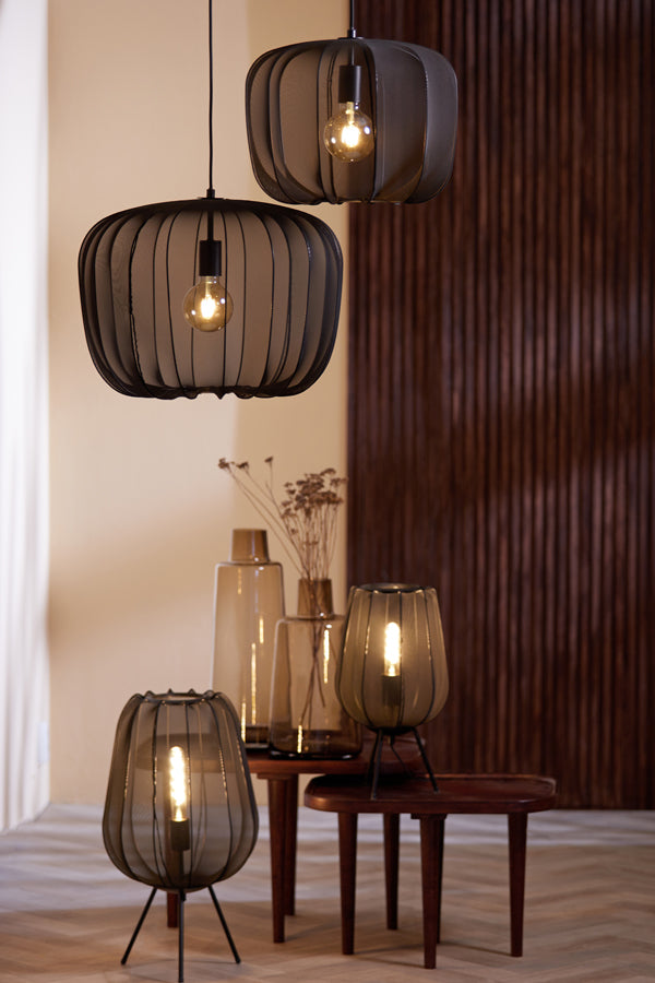 Hanging lamp 50x37,5 cm PLUMERIA black