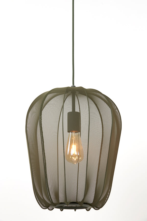 Hanging lamp 34x40 cm PLUMERIA dark green