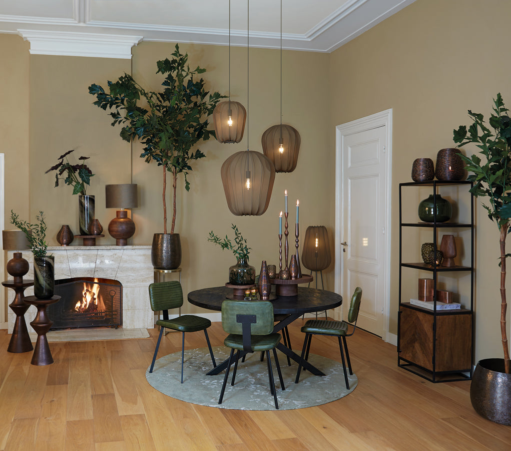 Hanging lamp 42x50 cm PLUMERIA dark green