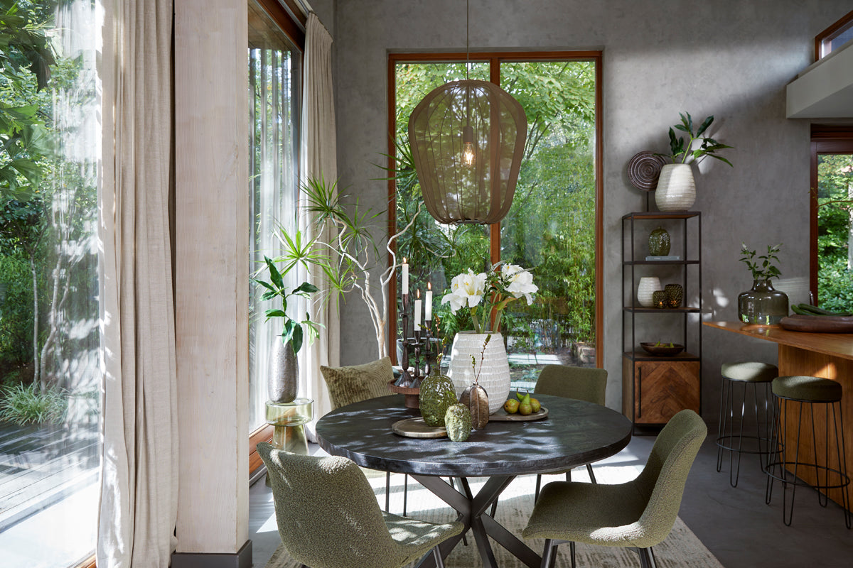 Hanging lamp 50x60 cm PLUMERIA dark green