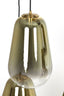 Hanging lamp 7L 100x35x69 cm MAEVE glass gold-clear+gold