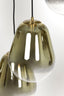 Hanging lamp 7L 100x35x69 cm MAEVE glass gold-clear+gold
