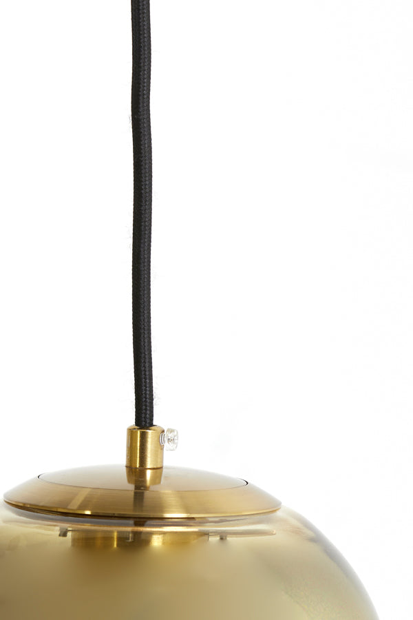 Hanging lamp 7L 100x35x69 cm MAEVE glass gold-clear+gold