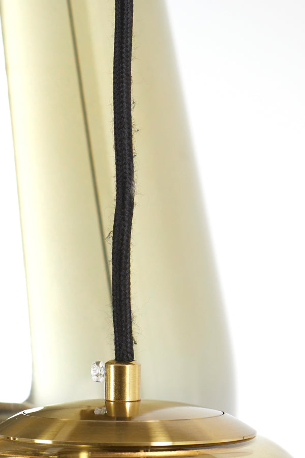 Hanging lamp 7L 100x35x69 cm MAEVE glass gold-clear+gold