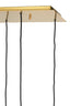 Hanging lamp 7L 100x35x69 cm MAEVE glass gold-clear+gold