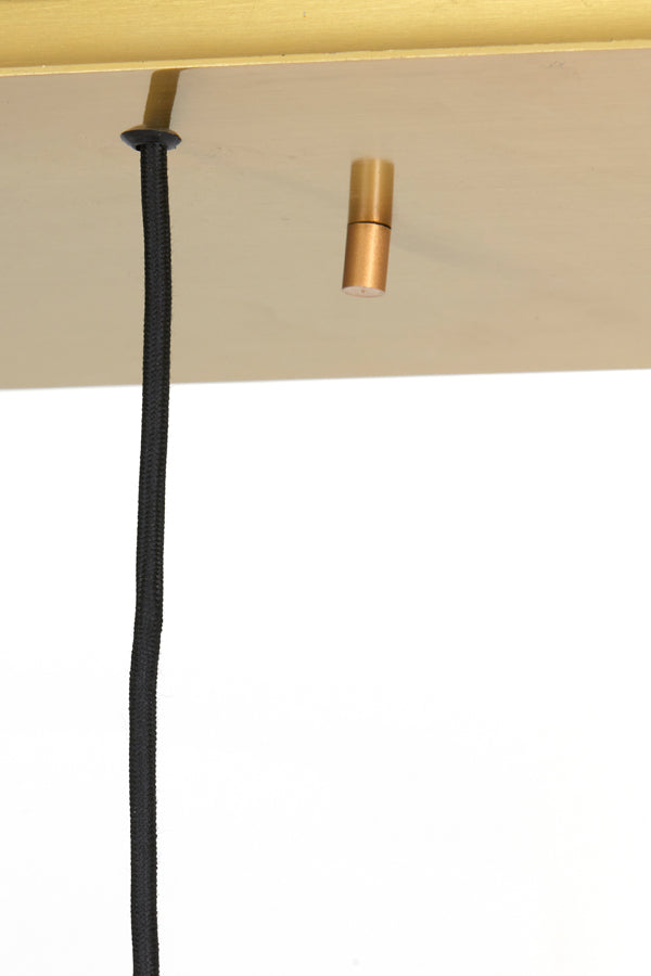 Hanging lamp 7L 100x35x69 cm MAEVE glass gold-clear+gold