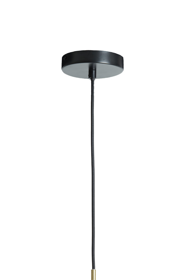 Hanging lamp 29,5x21 cm SOLNA antique bronze+smoked glass