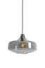 Hanging lamp 29,5x21 cm SOLNA antique bronze+smoked glass