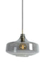 Hanging lamp 39,5x27 cm SOLNA antique bronze+smoked glass
