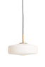 Hanging lamp 30x17 cm PLEAT glass matt white+gold