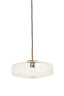 Hanging lamp 30x17 cm PLEAT glass clear+gold