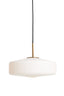 Hanging lamp 40x17 cm PLEAT glass matt white+gold