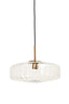 Hanging lamp 40x17 cm PLEAT glass clear+gold