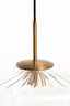 Hanging lamp 40x17 cm PLEAT glass clear+gold