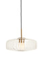 Hanging lamp 40x17 cm PLEAT glass clear+gold