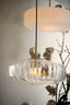 Hanging lamp 40x17 cm PLEAT glass clear+gold