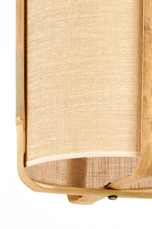 Hanging lamp 27x56 cm SENDAI sand+bamboo natural