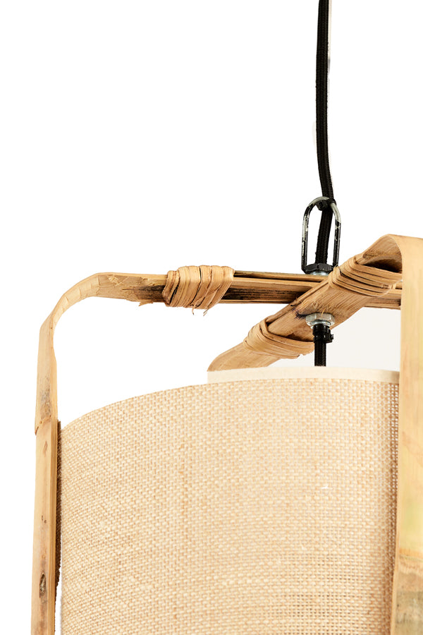 Hanging lamp 27x56 cm SENDAI sand+bamboo natural