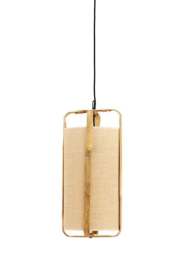 Hanging lamp 32x60 cm SENDAI sand+bamboo natural