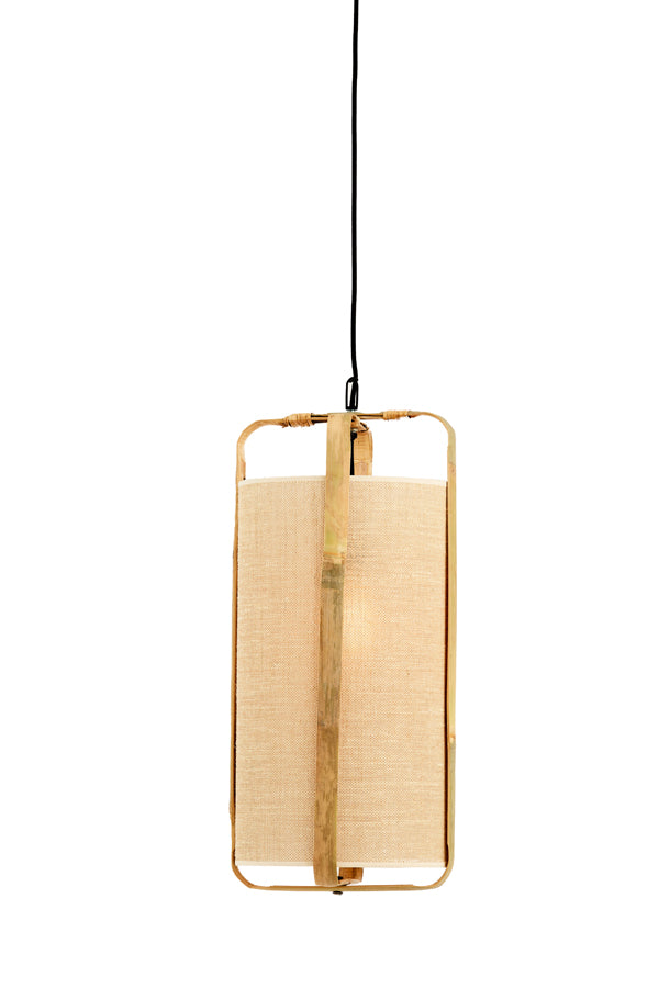 Hanging lamp 32x60 cm SENDAI sand+bamboo natural