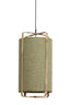 Hanging lamp 37x66 cm SENDAI green+bamboo natural