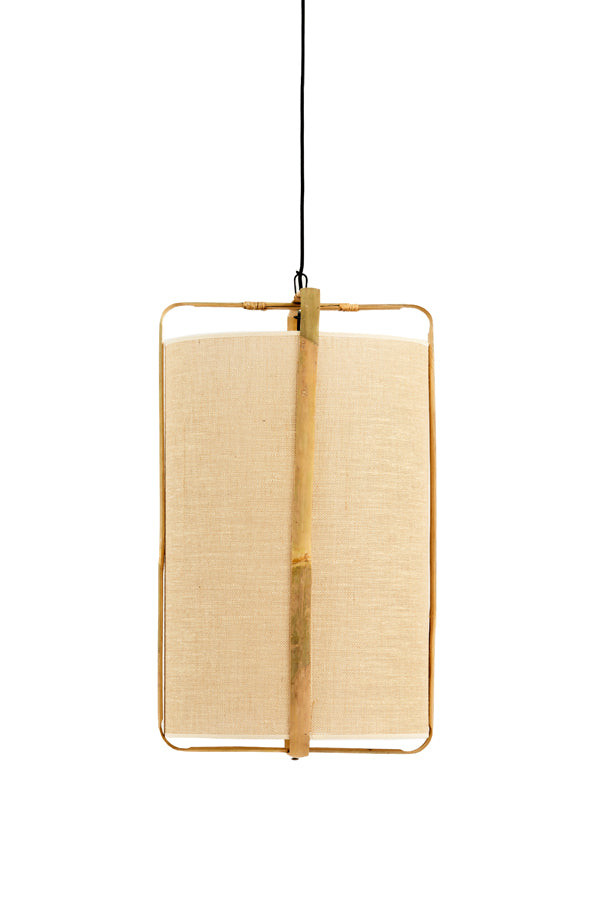 Hanging lamp 37x66 cm SENDAI sand+bamboo natural