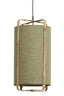 Hanging lamp 42x70 cm SENDAI green+bamboo natural