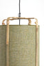 Hanging lamp 42x70 cm SENDAI green+bamboo natural