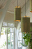 Hanging lamp 42x70 cm SENDAI green+bamboo natural