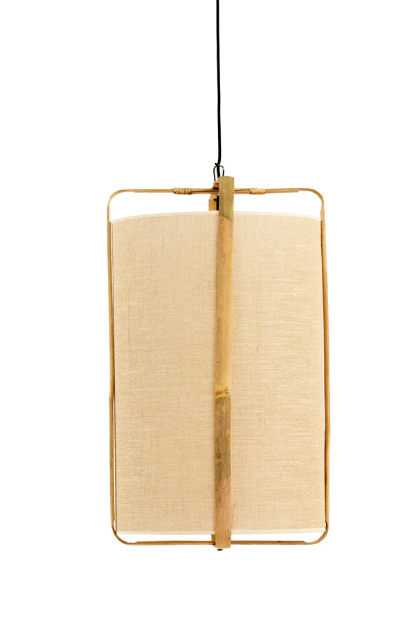 Hanging lamp 42x70 cm SENDAI sand+bamboo natural