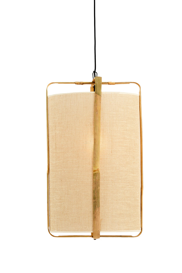Hanging lamp 42x70 cm SENDAI sand+bamboo natural