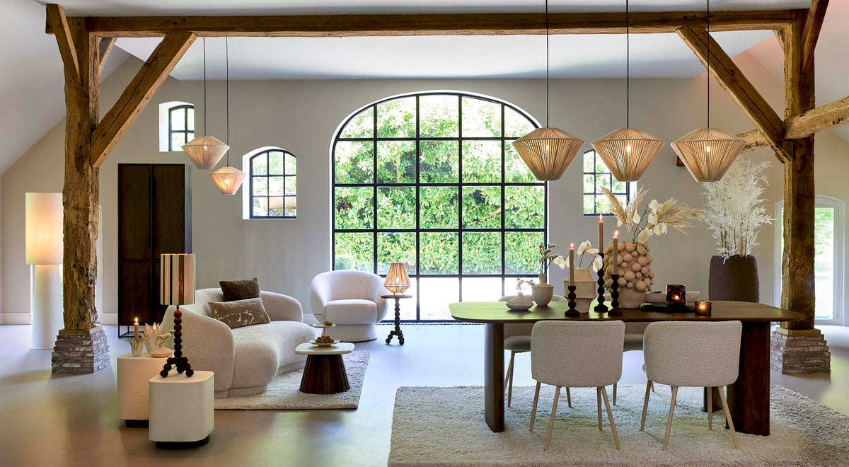 Hanging lamp 53x37 cm FELIDA cream