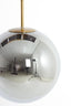 Hanging lamp 3L 120x30x30 cm MEDINA glass smoke+gold