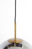 Hanging lamp 3L 120x30x30 cm MEDINA glass smoke+gold