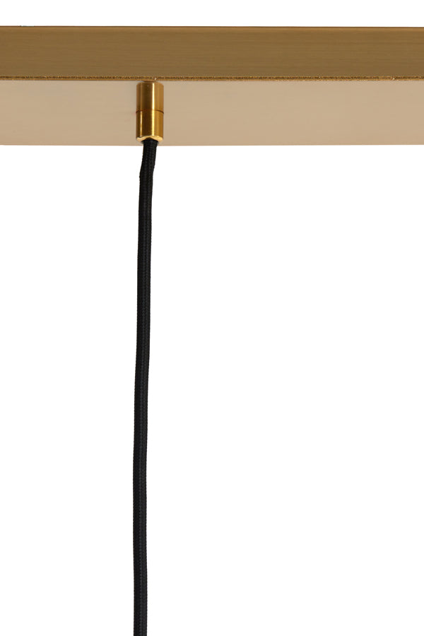 Hanging lamp 3L 120x30x30 cm MEDINA glass smoke+gold