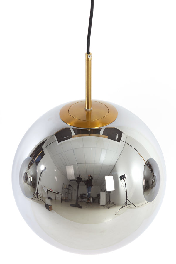 Hanging lamp 3L 120x30x30 cm MEDINA glass smoke+gold