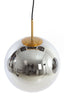 Hanging lamp 3L 120x30x30 cm MEDINA glass smoke+gold