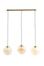Hanging lamp 3L 120x30x30 cm MEDINA glass amber+gold