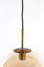Hanging lamp 3L 120x30x30 cm MEDINA glass amber+gold