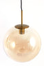 Hanging lamp 3L 120x30x30 cm MEDINA glass amber+gold