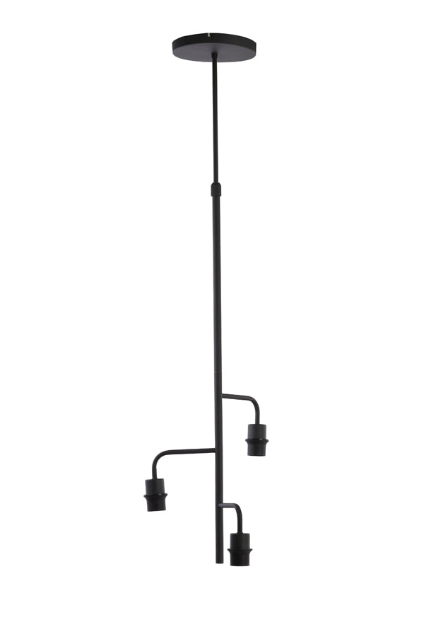 Hanging lamp 3L 48x25 cm EDISA matt black