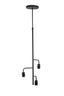 Hanging lamp 3L 48x25 cm EDISA matt black