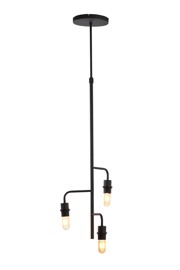 Hanging lamp 3L 48x25 cm EDISA matt black
