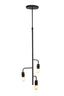 Hanging lamp 3L 48x25 cm EDISA matt black