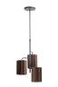 Hanging lamp 3L 48x25 cm EDISA velvet dark brown+matt black