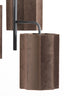 Hanging lamp 3L 48x25 cm EDISA velvet dark brown+matt black